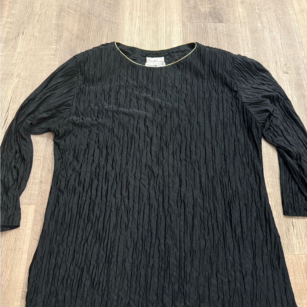 Vintage Saks Fifth Avenue Black Top with Gold Trim or‎ dress